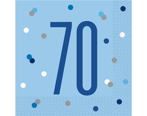 (16) GLITZ BLUE 70 L/NAPKINS
