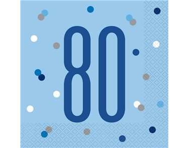 (16) GLITZ BLUE 80 L/NAPKINS