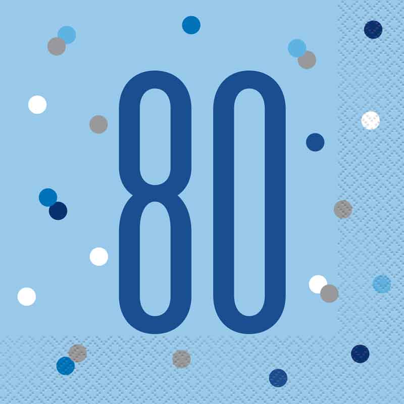 (16) GLITZ BLUE 80 L/NAPKINS