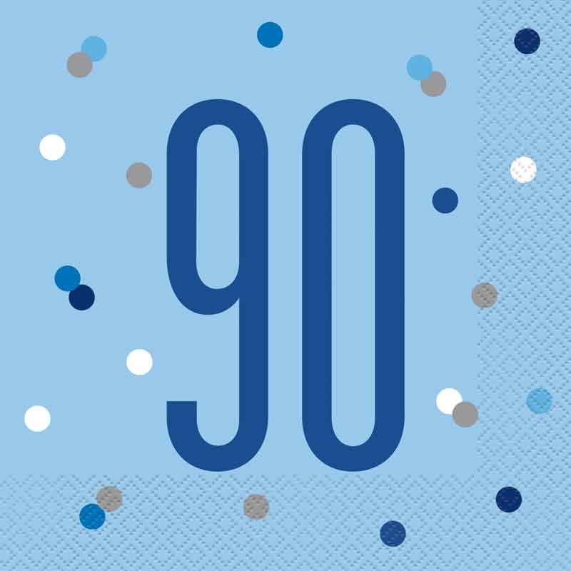 (16) GLITZ BLUE 90 L/NAPKINS