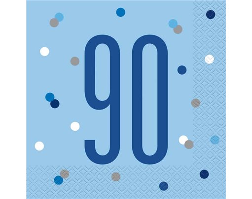 (16) GLITZ BLUE 90 L/NAPKINS