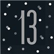(16) GLITZ BLACK 13  L/NAPKINS