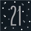 (16) GLITZ BLACK 21  L/NAPKINS
