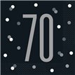 (16) GLITZ BLACK 70  L/NAPKINS