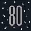 (16) GLITZ BLACK 80 LUNCHEON NAPKINS