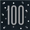 (16) GLITZ BLACK 100  L/NAPKINS