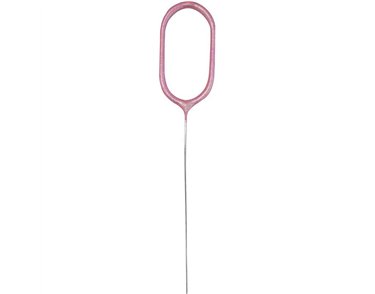 7in NUMERAL 0 PINK GLITZ SPARKLER
