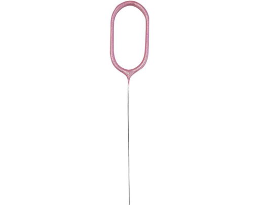 7in NUMERAL 0 PINK GLITZ SPARKLER