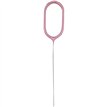 7in NUMERAL 0 PINK GLITZ SPARKLER