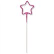 7in STAR SHAPE PINK GLITZ SPARKLER