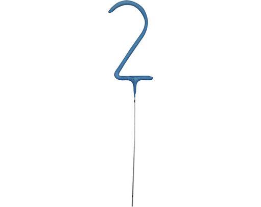 7IN NUMERAL 2 BLUE GLITZ CAKE SPARKLER