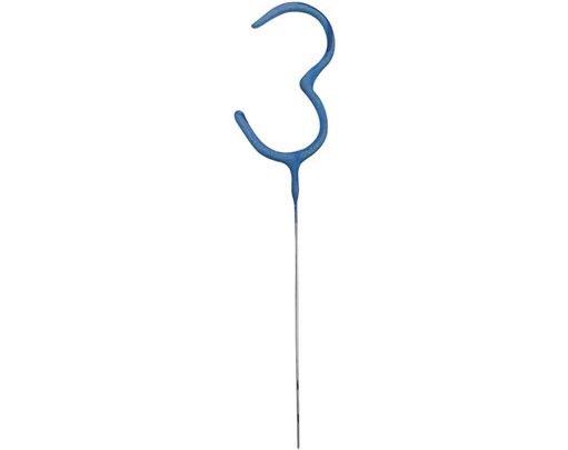 7IN NUMERAL 3 BLUE GLITZ CAKE SPARKLER