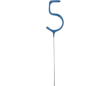 7IN NUMERAL 5 BLUE GLITZ CAKE SPARKLER