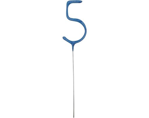 7IN NUMERAL 5 BLUE GLITZ CAKE SPARKLER