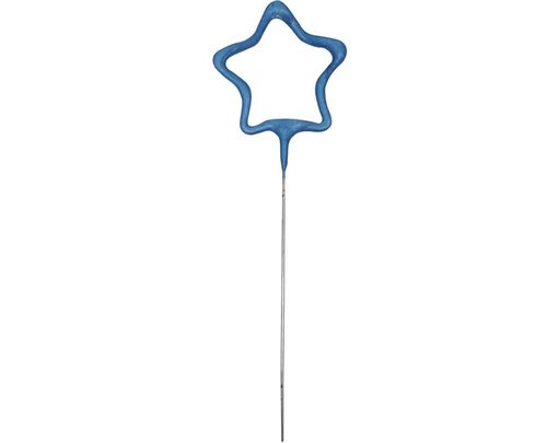 7in STAR SHAPE BLUE GLITZ SPARKLER