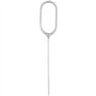 7in NUMERAL 0 SILVER GLITZ  SPARKLER
