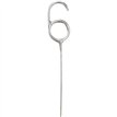 7in NUMERAL 6 SILVER GLITZ SPARKLER