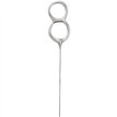 7in NUMERAL 8 SILVER GLITZ SPARKLER