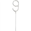 7in NUMERAL 9 SILVER GLITZ SPARKLER