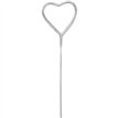 7in HEART SHAPE SILVER GLITZ SPARKLER