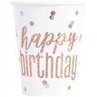 (8) 9oz GLITZ ROSE GOLD CUPS