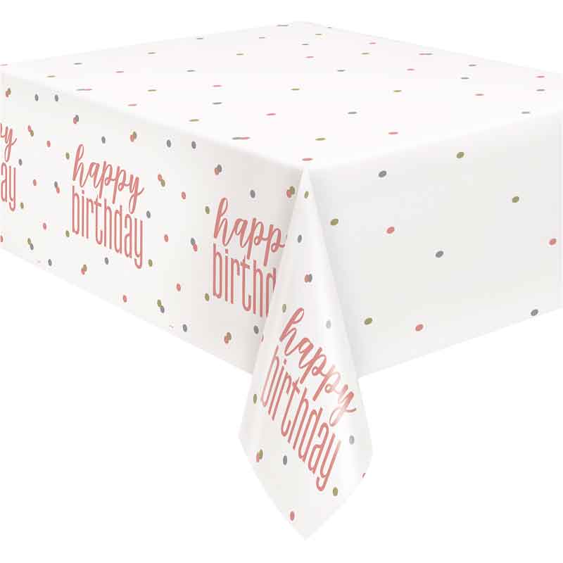 54x84in GLITZ ROSE GOLD TABLE COVER