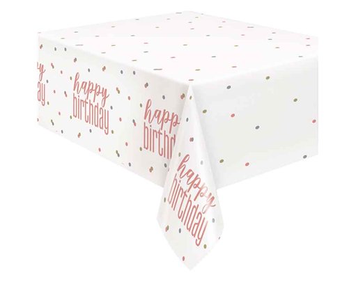 54x84in GLITZ ROSE GOLD TABLE COVER