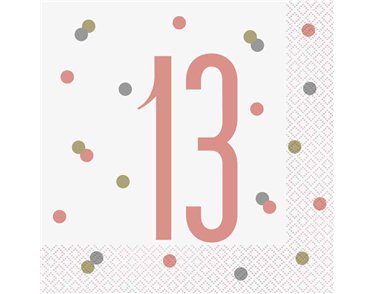 (16) GLITZ ROSE GOLD 13 L/NAPKINS