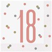 (16) GLITZ ROSE GOLD 18 L/NAPKINS
