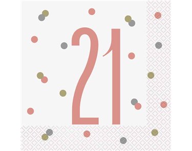 (16) GLITZ ROSE GOLD 21 L/NAPKINS