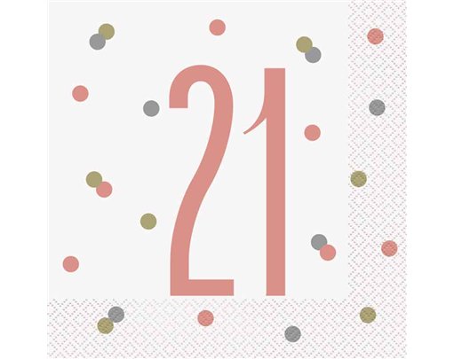 (16) GLITZ ROSE GOLD 21 L/NAPKINS