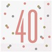 (16) GLITZ ROSE GOLD 40 L/NAPKINS