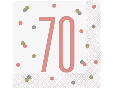 (16) GLITZ ROSE GOLD 70 L/NAPKINS