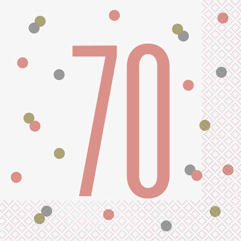 (16) GLITZ ROSE GOLD 70 L/NAPKINS