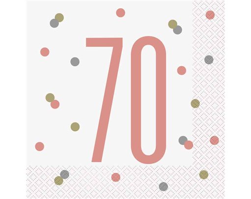 (16) GLITZ ROSE GOLD 70 L/NAPKINS