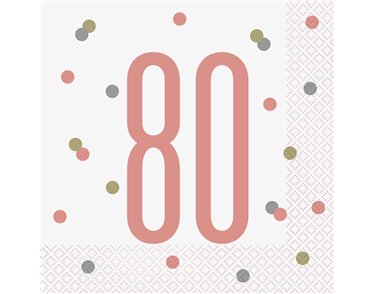 (16) GLITZ ROSE GOLD 80 L/NAPKINS
