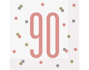 (16) GLITZ ROSE GOLD 90 L/NAPKINS