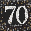 (16) 70TH GOLD SPARKLES L/NAPKINS