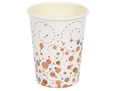 8PK 9oz SPARKLING FIZZ ROSE GOLD CUPS