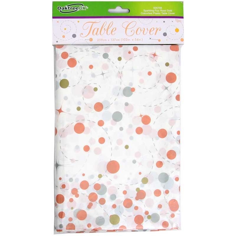 SPARKLING FIZZ ROSE GOLD TABLECOVER