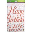HAPPY BIRTHDAY SPARKLING FIZZ ROSE GOLD TABLECOVER