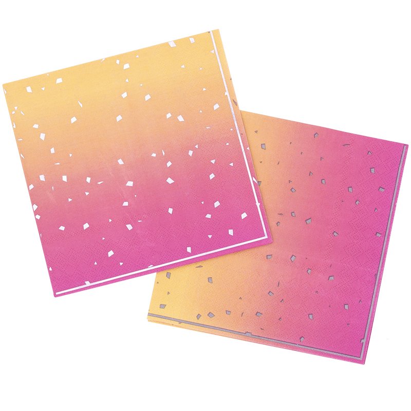 16PK ROSE GOLD OMBRE PAPER NAPKINS