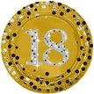8PK 23cm MILESTONE 18 GOLD PLATES