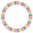 8PK 23cm HOORAY STRIPED PLATES