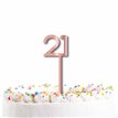 21ST ROSE GOLD CAKE TOPPER