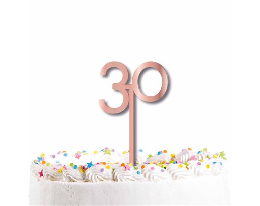 ROSE GOLD 30TH CAKE TOPPER