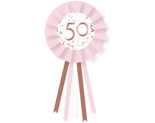 50TH ROSE GOLD ROSETTE