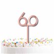 ROSE GOLD 60TH CAKE TOPPER