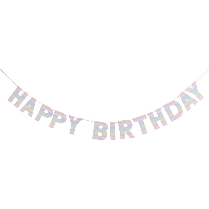 2m ECO RAINBOW HAPPY BIRTHDAY BANNER