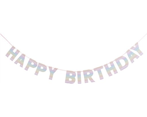 2m ECO RAINBOW HAPPY BIRTHDAY BANNER